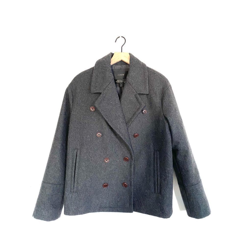 J.Crew Majesty peacoat size US4 dark gray - Picture 3 of 9